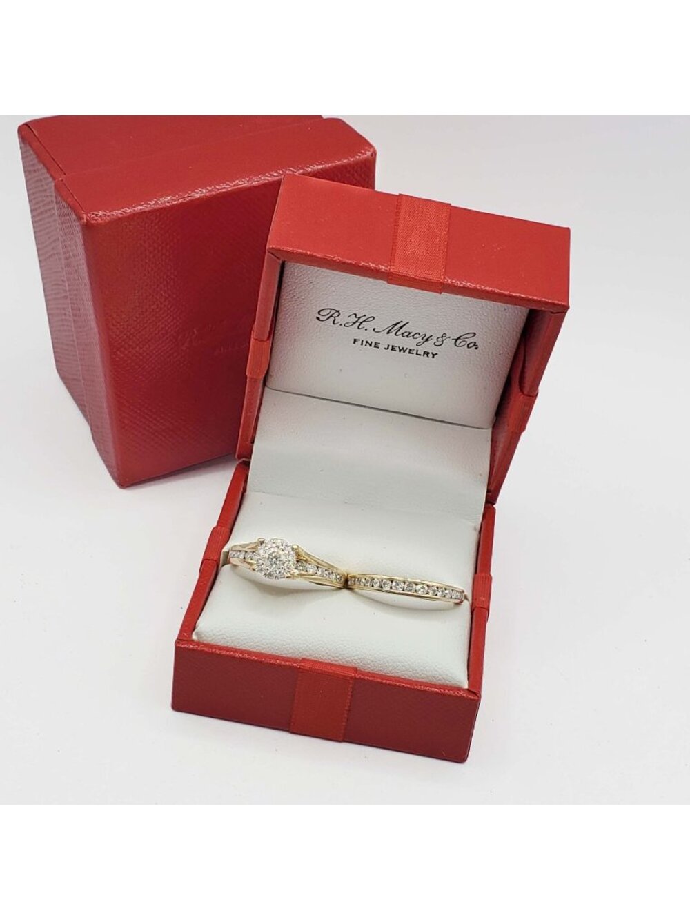 Estate Natural Diamond Bridal Engagement Set 1ctw 14k Gold Size 7